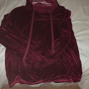 Red velvet hoodie